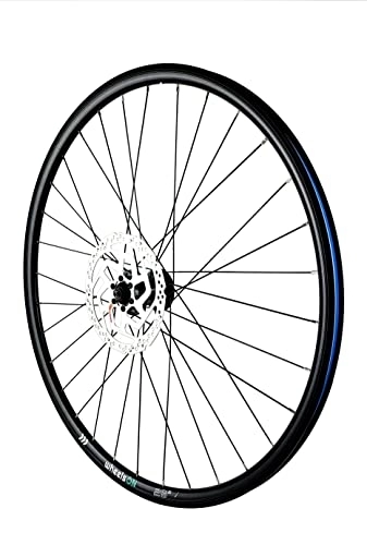 Mountain Bike Wheel : 700c 28 inch Front Wheel Hybrid Mountain Bike QR With 160 mm Disc Brake Fitted 32H Black