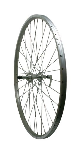 Mountain Bike Wheel : 700c Hybrid Commuting Bike Screw-On Alloy Rear Quando Hub Quick Release Silver CNC Wheel