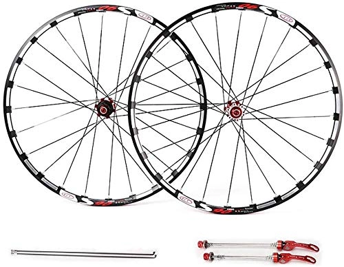 Mountain Bike Wheel : AIFCX 29Inch Mountain Bike Wheel, Quick Release Cassette Hub Disc Brake, for 7 / 8 / 9 / 10 / 11 speed Bearings Hub Mountain Bike, Red-29inch