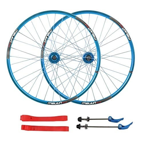 Mountain Bike Wheel : AIFCX Bike Wheelset, 26 / 27.5inch Mountain Bike Wheel Brake Wheel Set Quick Release Palin Bearing 7, 8, 9, 10 Speed, Blue-27.5inch