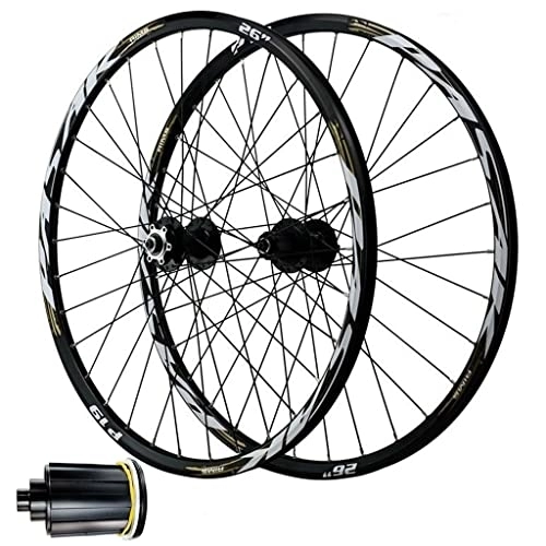 Mountain Bike Wheel : Aluminum Alloy Mountain Bike Wheels 26 27.5 29 Inch, Disc Brake Hybrid / MTB Hub Sealed Bearings Rim 32 Hole Compatible 7-12 Speed