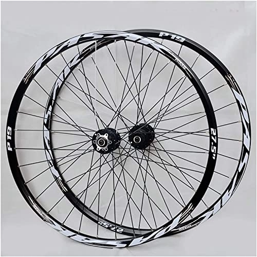 Mountain Bike Wheel : Amdieu Wheelset 26 / 27.5 / 29Inch Bicycle Wheelset, Hub Self-Made Cassette Disc Brake QR 7 / 8 / 9 / 10 / 11Speed 32H Sealed Bearing MTB Double Layer Rim road Wheel (Color : Black, Size : 29inch)