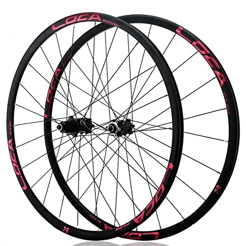 Mountain Bike Wheel : Asiacreate 26 / 27.5 / 29 Inch Mountain Bike Wheelset Disc Brake Quick Release 32H Rim Bicycle Wheel Sealed Bearing 12 Speed Cassette Front Rear Wheel (Color : Red, Size : 27.5'')