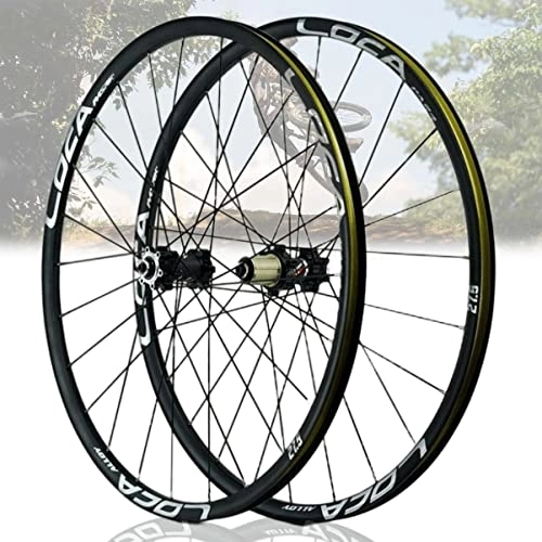 Mountain Bike Wheel : Asiacreate 26 / 27.5 / 29 Inch Mountain Bike Wheelset Quick Release Wheel Disc Brake Aluminum Alloy MTB Rims Straight Pull 24H Hub Fit 8 9 10 11 12 Speed Cassette (Color : Silver, Size : 27.5in)