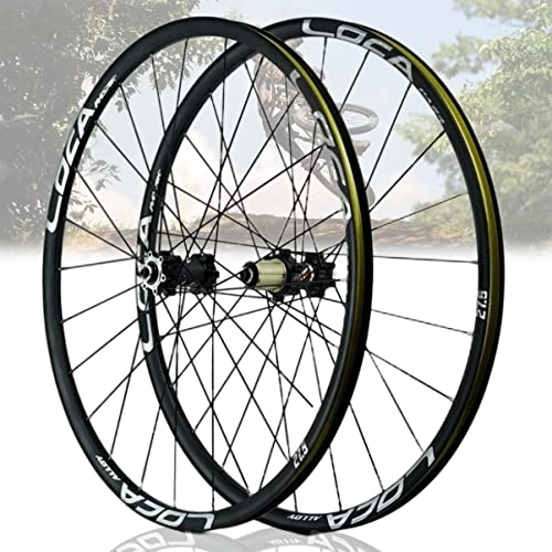 Mountain Bike Wheel : Asiacreate 26 / 27.5 / 29 Inch Mountain Bike Wheelset Quick Release Wheel Disc Brake Aluminum Alloy MTB Rims Straight Pull 24H Hub Fit 8 9 10 11 12 Speed Cassette (Color : Silver, Size : 29in)