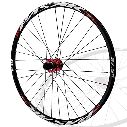 Mountain Bike Wheel : Asiacreate 26 / 27.5 / 29" MTB Rear Wheel Quick Release Disc Brakes 24H Rim Mountain Bike Wheel 4 Sealed Bearings Hub Fit 8-12 Speed Cassette (Color : Red, Size : 26'')