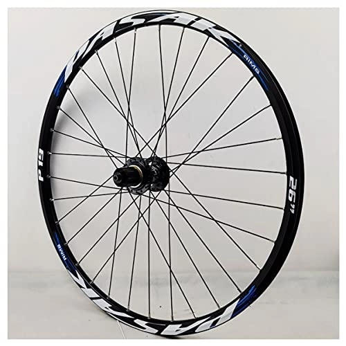 Mountain Bike Wheel : Asiacreate Bicycle Wheel 26 27.5 29 Inch Mountain Bike Rear Wheel 24H Rim Quick Release Disc Brake For Shimano 8-12 Speed Wheel Hubs (Color : Blue, Size : 29'')