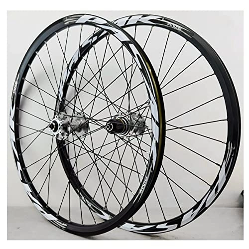 Mountain Bike Wheel : Asiacreate Bicycle Wheelset 24 Inch Mountain Bicycle Wheel Set Quick Release 4 Bearings Disc Brake 32H Rim 8-12 Speed Cassette Hub (Color : G, Size : 24'')
