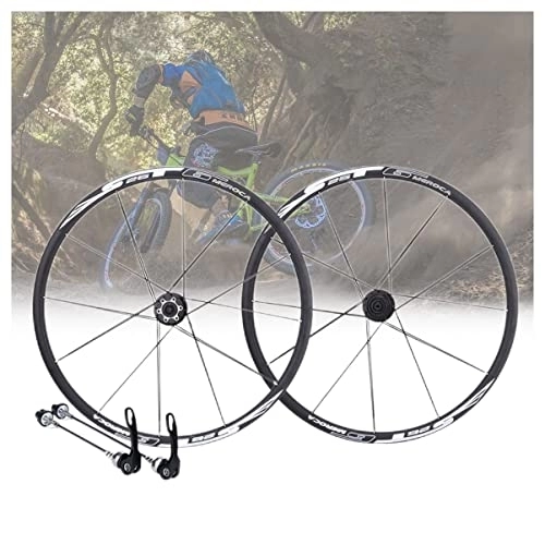 Mountain Bike Wheel : Asiacreate Mountain Bike Wheel 26 / 27.5" Quick Release Rim Sealed Bearing Disc Brake Double Layer MTB Wheelset For 8-11 Speed (Color : Black, Size : 27.5'')