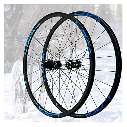 Mountain Bike Wheel : Asiacreate Mountain Bike Wheels 26 27.5 29 Inch Disc Brake Quick Release Aluminum Alloy Rim Sealed Bearings 24 Spokes Straight Pull Hub Fit MS 12 Speed (Color : Blue, Size : 27.5inch)