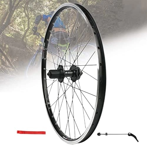 Mountain Bike Wheel : Asiacreate Mountain Bike Wheelset 24'' MTB Rim Quick Release Disc / V-Brake Hub 32 Spokes Wheels Fit 7 8 9 10 Speed Cassette (Color : 24in, Size : Rear wheel)
