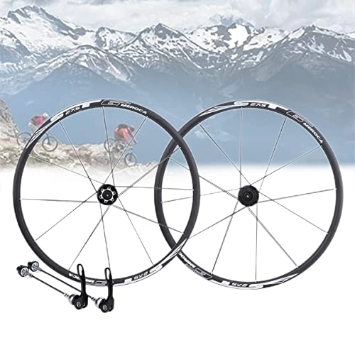 Mountain Bike Wheel : Asiacreate Mountain Bike Wheelset 26'' 27.5 Inch MTB Disc Brake Quick Release Wheels Rim 24H Sealed Bearing Hub For 8 9 10 11 Speed Cassette (Color : Black, Size : 27.5'')