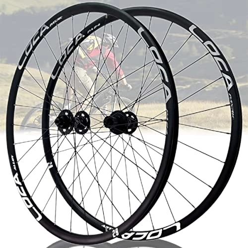 Mountain Bike Wheel : Asiacreate Wheelset 700C Road Bike Center Lock Disc Brake 26 / 27.5 / 29 Er MTB Bike Wheel Set Through Axle 28H Fit 8 / 9 / 10 / 11 / 12 Speed Cassette (Color : Silver F15X100MM, Size : 27.5in)