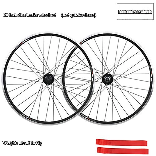 Mountain Bike Wheel : ASUD 20 Inch Bike Wheelset, Cycling Wheels Mountain Bike Disc Brake Wheel Set Quick Release Palin Bearing