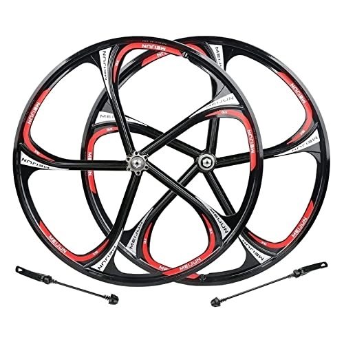 Mountain Bike Wheel : AWJ 26" Mountain Cycling Wheels, Integrated Wheel Bicycle Cassette Rims Sealed Bearing Disc Brake Compatible 7 / 8 / 9 / 10speed QR Wheel