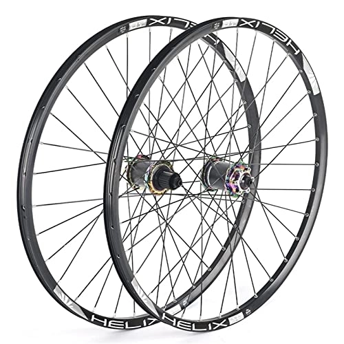 Mountain Bike Wheel : AWJ Bike Wheels Wheelset Bike MTB 26 / 27.5 / 29 Inch Mountain Cycling Wheels Carbon Hub 32 Holes Quick Release Disc Brake Fit to 8 / 9 / 10 / 11 Speed Cassette 1750g
