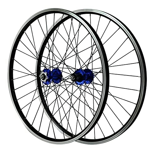 Mountain Bike Wheel : AWJ Bike Wheelset, 26 Inches Double Wall Rim Quick Release Disc Brake Mountain Bike V Brake Cycling Wheels