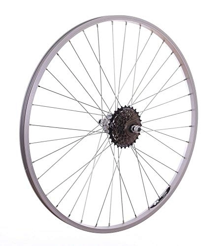 Mountain Bike Wheel : Baldwins 26" Alloy REAR Mountain Bike Wheel & 6 SPEED SHIMANO FREEWHEEL Bicycle MTB
