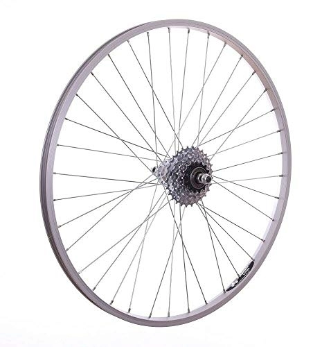 Mountain Bike Wheel : Baldy's 26" Alloy REAR Mountain Bike Wheel & 5 SPEED FREEWHEEL Bicycle MTB