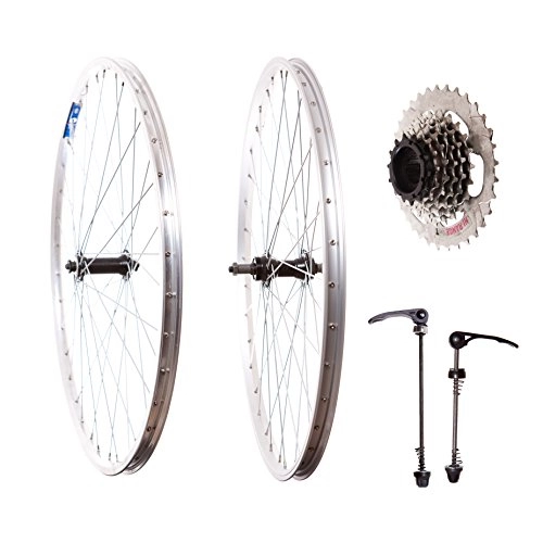 Mountain Bike Wheel : Bankrupt surplus 26" Pair Mountain Bike ALLOY WHEELS with 7 speed FREEWHEEL COG (Quick release)