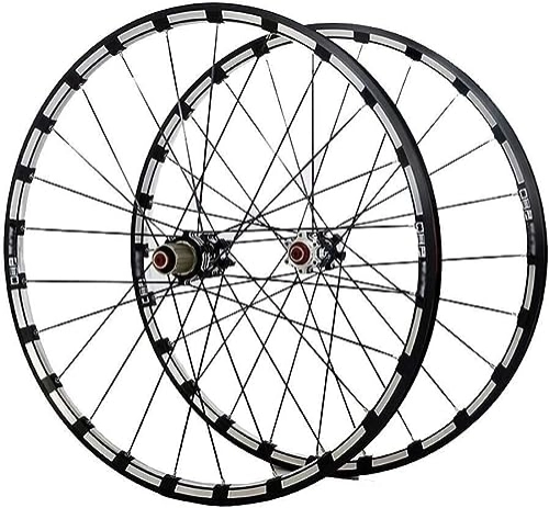 Mountain Bike Wheel : Bicycle Front And Rear Wheels 26 / 27.5 Inch Mountain Bike Wheel Set Carbon Fiber Hub Disc Brake Quick Release 9 1011 Speed (Color : Schwarz, Size : 27.5inch)