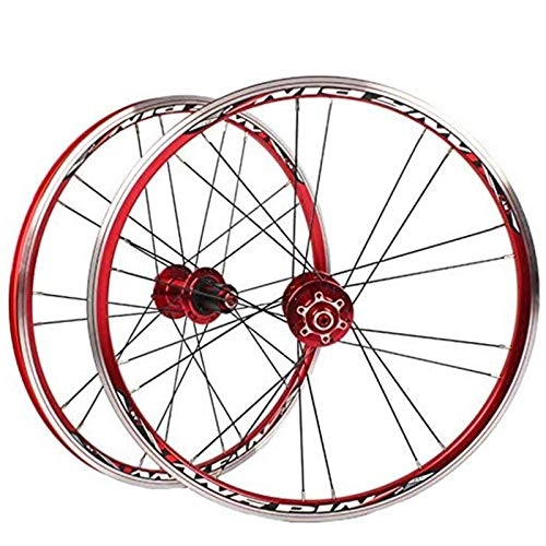 Mountain Bike Wheel : Bicycle Wheel 20in, Mountain Bike Wheels Front Wheel Rear Wheel V-brakes / rim Brake Aluminum Alloy Palin Bearing Rim 20 Holes Quick Release 7 / 8 / 9 / 10 Speed (Color : A, Size : 74-130 open Pure V)