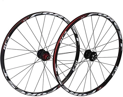 Mountain Bike Wheel : Bicycle Wheel Bike Wheel 26 / 27.5In Double Walled Aluminum Alloy Mountain Bike Wheels V-Brake Disc Rim Brake Sealed Bearings 8 / 9 / 10 Speed Cassette (Color : 26in)