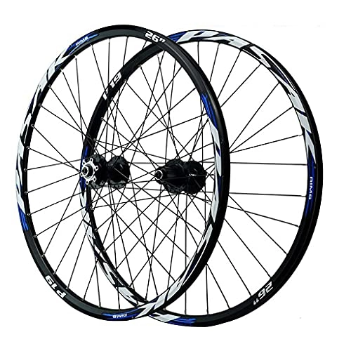 Mountain Bike Wheel : Bicycle Wheel Set, 26 / 27.5 / 29" Mountain Bike Wheelset Double Walled Aluminum Alloy MTB Rim Cycling Wheels 12 Speed Cassette 32H Quick Release 6 Nail Disc Brake (Color : C, Size : 27.5INCH)