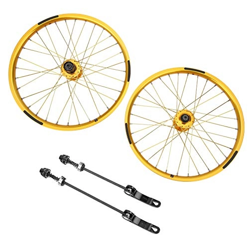Mountain Bike Wheel : Bicycle Wheel Set, BMX Wheel Lightweight Portable Bike Wheelset Rims, Stable Reliable Sturdy Durable for Cycling Accessory 20inches 406 Tires Mountain Bike