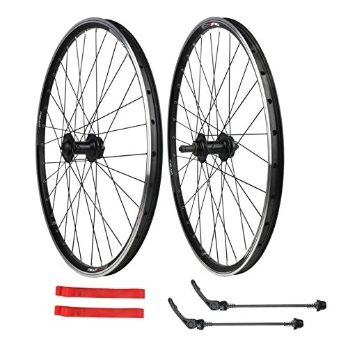 Mountain Bike Wheel : Bicycle Wheelset 20" 26" Cycling Wheels, Mountain Bike Wheelset Quick Release Double Layer Alloy Front Rear Rim 7 8 9 10 Cassette Disc Brake 32 Hole (Size : 20inch)