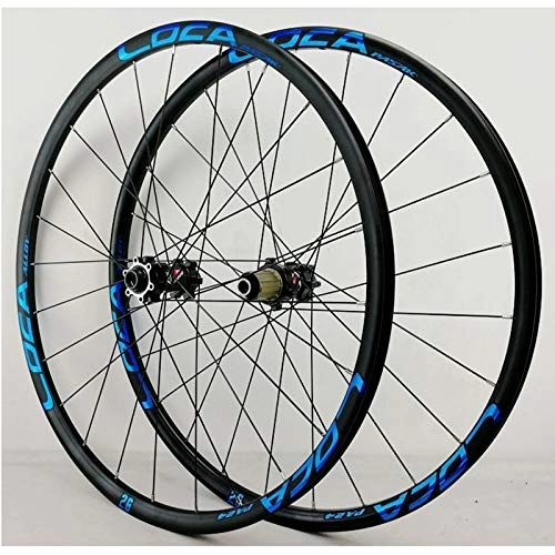 Mountain Bike Wheel : Bicycle Wheelset 26" 27.5" 29" 700C Bike Wheelset, Mountain Road MTB Bicycle Wheels, Thru Axle Ultralight Front / Rear Wheel Set Rim 8-12 Speed Disc Brake (Size : 700C)