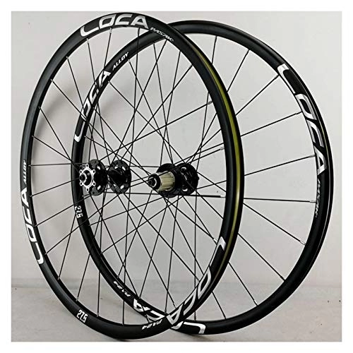 Mountain Bike Wheel : Bicycle Wheelset 26 27.5 29 In Mountain Disc Bike Wheel Double Layer Alloy Rim MTB Sealed Bearing QR 7 / 8 / 9 / 10 / 11 / 12 Speed 24H (Color : E, Size : 29in)