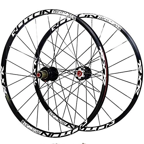 Mountain Bike Wheel : Bicycle Wheelset, 26 27.5 29In Mountain Bike Front and Rear Wheels Double Wall MTB Rim Disc Brake Ultralight Quick Release 24 Holes 9 / 10 / 11 Speed (Size : 27.5in)