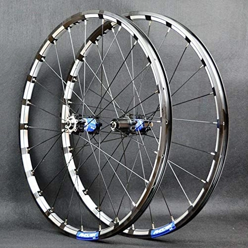 Mountain Bike Wheel : Bicycle Wheelset 26 27.5 In MTB Mountain Bicycle Wheelset Double Wall Quick Release Straight Pull 4 Bearing Disc Brake Bike Rims Front Rear Wheels 7 8 9 10 11 12 Speeds (Color : G, Size : 27.5IN)