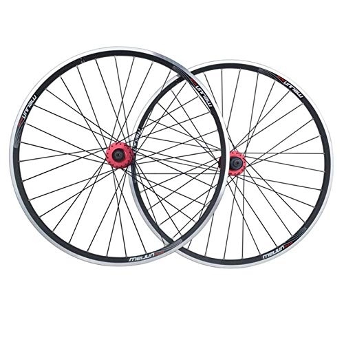 Mountain Bike Wheel : Bicycle Wheelset 26 Bike Wheelset, Double Wall MTB Rim Quick Release V / disc Brake Mountain Cycling Wheel 32 Hole 7 8 9 10 11 Speed (Color : Black)