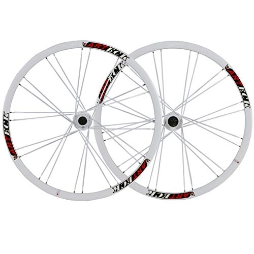 Mountain Bike Wheel : Bicycle Wheelset Mountain Bike Wheelset 26 Disc Aluminum Alloy Rim V-Brake Cycling Bicycle Wheels Quick Release 24 Hole 7 / 8 / 9 / 10 Speed (Color : B)