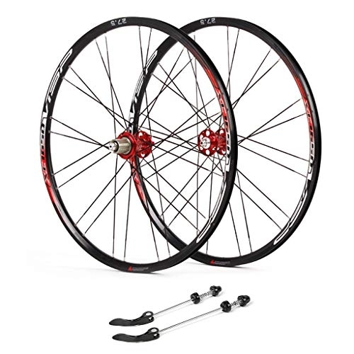 Mountain Bike Wheel : Bicycle Wheelset Mountain Bike Wheelset, Cycling Wheels Sealed Bearings Hub Quick Release V-Brake 9 / 10 / 11 Speed 100mm 28 Hole Black (Color : C, Size : 26inch)