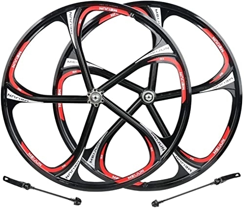 Mountain Bike Wheel : Bike Front / Rear Wheel 26 inch, MTB wheelset Magnesium Alloy Rim Rotary hub Quick Release Disc Brake 8 9 10 Speed Wheel