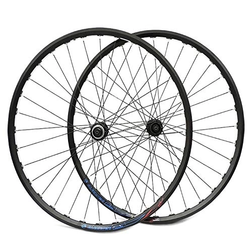 Mountain Bike Wheel : Bike Front Wheel Rear Wheel, Bike Wheel 27.5 Inches Aluminum Alloy Double Deck Rim Compatible with 8 / 9 / 10 Speed Suitable for Bicycles Mountain Wheel Set