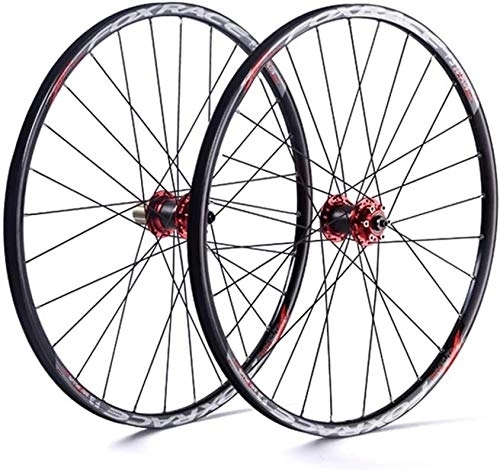 Mountain Bike Wheel : Bike Wheel Bicycle Wheel 26 / 27.5" Ultralight Double Walled Alloy Rim 24H Cycling Wheel Mountain Bike Wheels V-Brake Disc Rim Brake Fast Release for 7 / 8 / 9 / 10 / 11 Speed Sealed Bearings (Color : 27.5in)