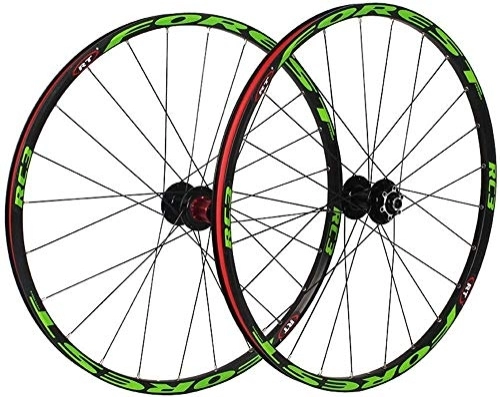 Mountain Bike Wheel : Bike Wheel Bicycle Wheel Double-Walled MTB Rim Quick Release Wheelset Disc Brake Palin Bearing Mountain Bike 24 Perforated Disc 8 / 9 / 10 Speed (Color : 27.5in)