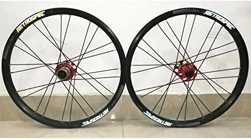 Mountain Bike Wheel : Bike Wheel Tyres Spokes Rim MTB Bicycle Wheels Set 20 Inches, Double Wall Rims Aluminum Alloy Rear Wheel Front Wheel Mountain Fast Release Palin Bearing Disc Brake 8 9 10-11 Speed