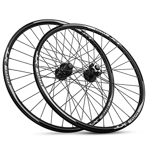 Mountain Bike Wheel : Bike Wheels 26 Inch Bike Wheelset MTB Cycling Wheels Disc Brake QR Double Wall Alloy Rim Sealed Front 2 Rear 4 Bearing Hub