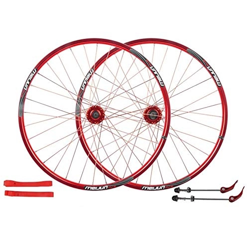 Mountain Bike Wheel : Bike Wheels 26 Inch Mountain Bike Wheelset Double Layer Alloy Rim Sealed Bearing Disc Brake 32 Hole 7 / 8 / 9 / 10 Cassette Front Rear Bicycle Wheel