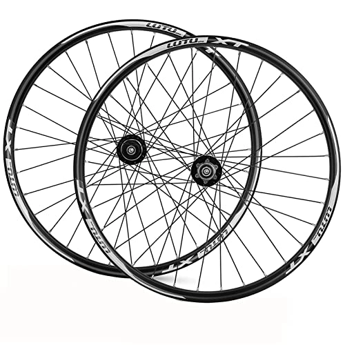 Mountain Bike Wheel : Bike Wheels Mountain Bike Wheelset 26 / 27.5 / 29 Inch Disc Brake Quick Release Aluminum Alloy Mountain Cycling Wheels Compatible with 7 / 8 / 9 / 10 / 11 Speed Cassette