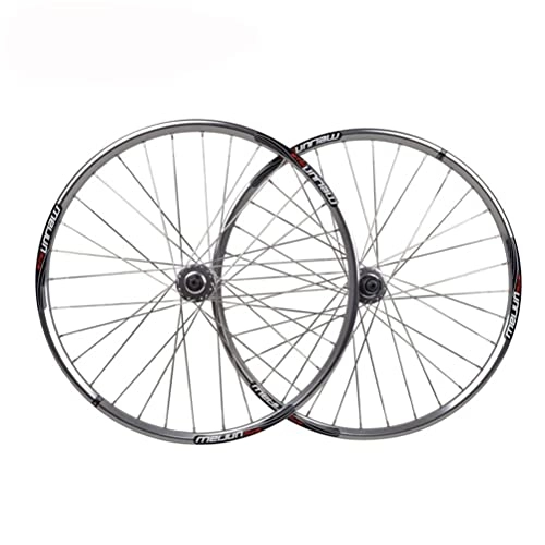 Mountain Bike Wheel : Bike Wheels Mountain Bike Wheelset 26 Aluminum Alloy Rim 32 Holes Flat Spokes Quick Release Disc Brake Fit to 7-9 Speed Cassette Bicycle Wheels