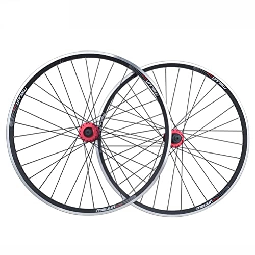 Mountain Bike Wheel : Bike Wheels Mountain Bike Wheelset 26inch Disc / V Brake Bicycle Wheels 32 Holes Aluminum Alloy Suitable for 7-10 Speed Flywheel Quick Release