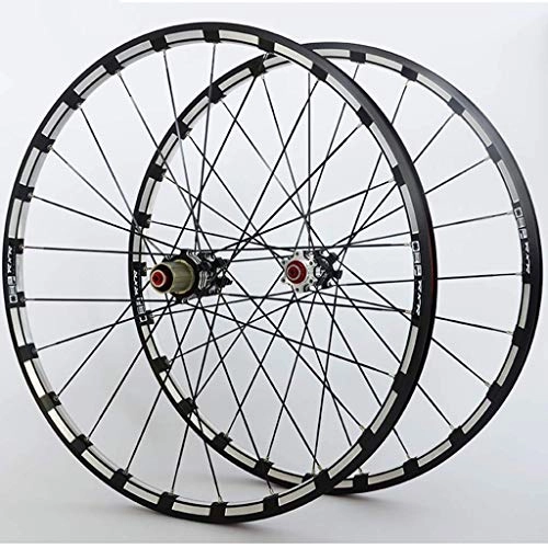 Mountain Bike Wheel : Bike Wheels Mountain Bike Wheelset Alloy Double Wall Rim Carbon Core F2 R5 Palin Bearing Quick Release Disc Brake 9 10 11 Speed 1742g