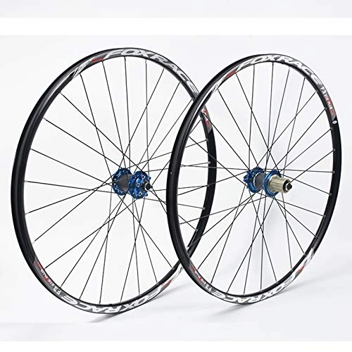 Mountain Bike Wheel : Bike Wheelset, 26 / 27.5Inch Mountain Bike Wheel Brake Wheel Set Lightweight Alloy Construction Unisex's Easy To Install, Blue, 26