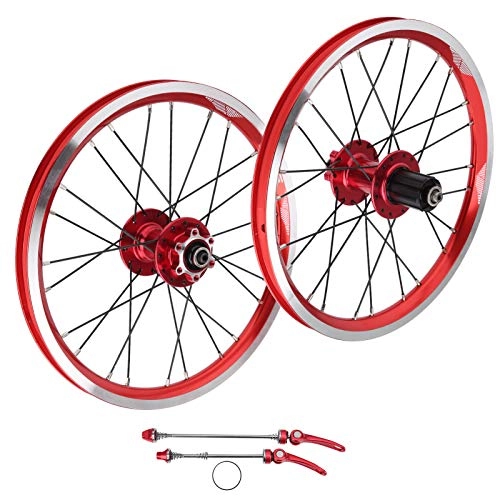 Mountain Bike Wheel : Bike Wheelset, Durable 305 Disc Brake 11 Speed 6 Nail Bicycle Motocross Wheelset, for V Brake Mountain Bike Outdoor Road Bike(red)